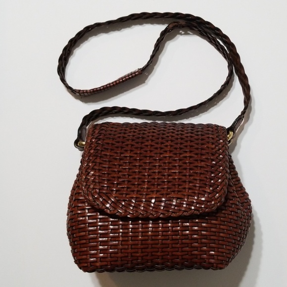 Talbots Handbags - Genuine leather woven crossbody / shoulder bag